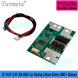 Enhanced Lithium Battery Management System for DIY Car Projects - 30A Continuous with 600A Peak Balancing (3S 12.6V BMS)