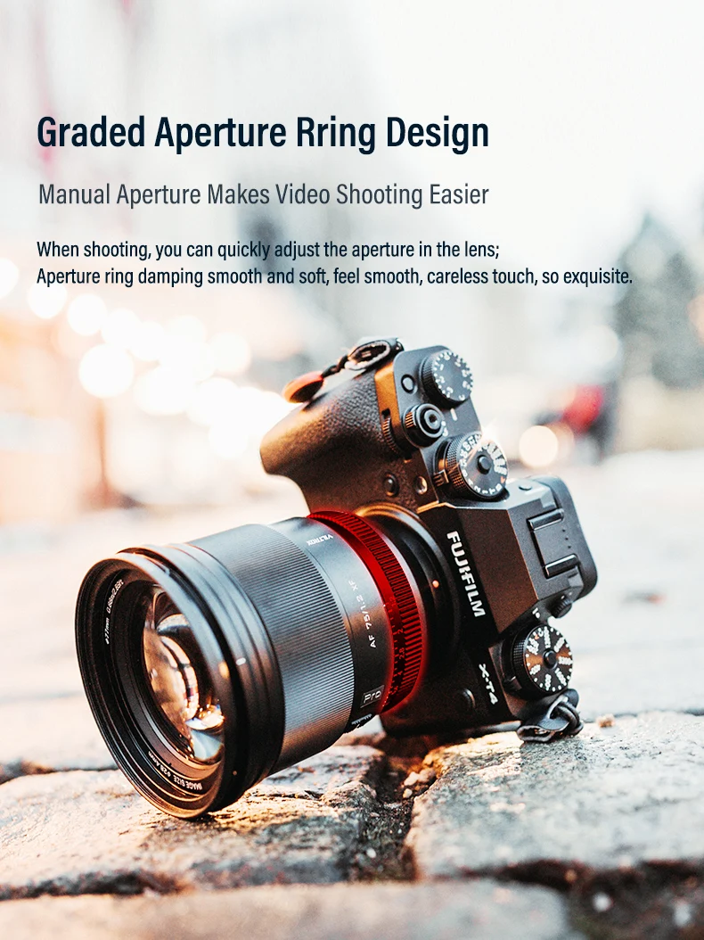 VILTROX 75mm Auto Focus Large Aperture Portrait APS-C for Fujifilm XF Mount Came