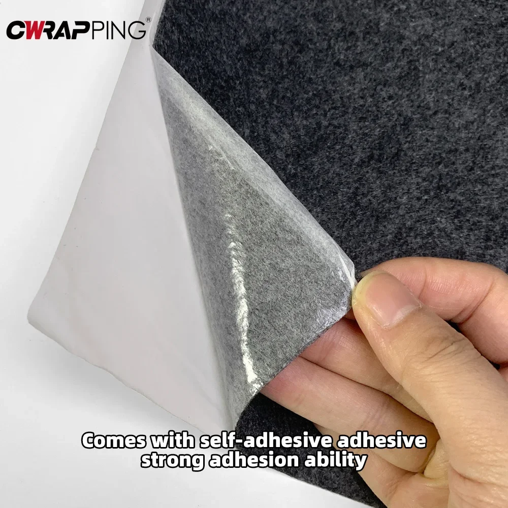 Car Lining Carpet Felt Cloth Self-adhesive Carpet Non-Woven Fabric High Temperature Resistant Felt for Home Camper Car Repair 3