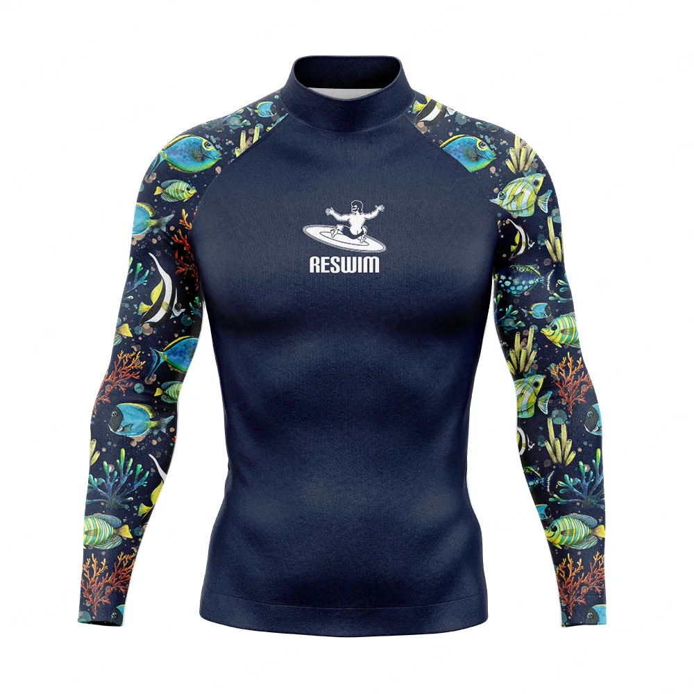 Diving Suit Men's Rash Guards Long Sleeve T-shirt Surfing Swimming Tight Gym Clothes