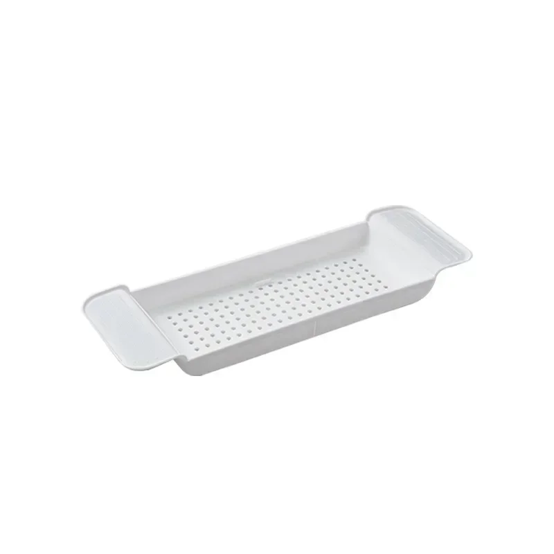 Extendable Bathtub Shelf Bathroom Bathtub Tray Shower Caddy Bamboo Bath Tub Rack Towel Book Holder Storage Organizer Accessories