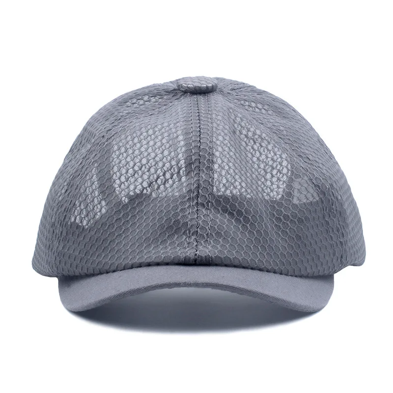 Summer Mesh Newsboy Caps Breathable Casual Outdoor Retro Beret Hats Octagonal Hat Fashion Solid Flat Caps Sun Hat