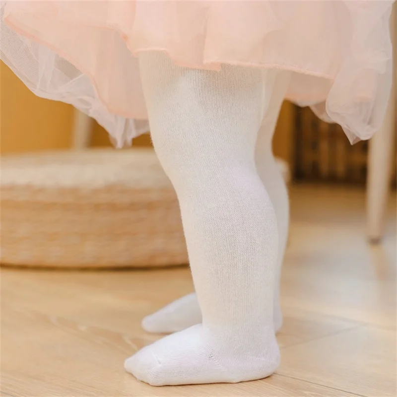 Simple Fashion Baby Tights Knitted Leggings Baby Clothes Comfortable Cotton Pantyhose Large Elasticity Tights