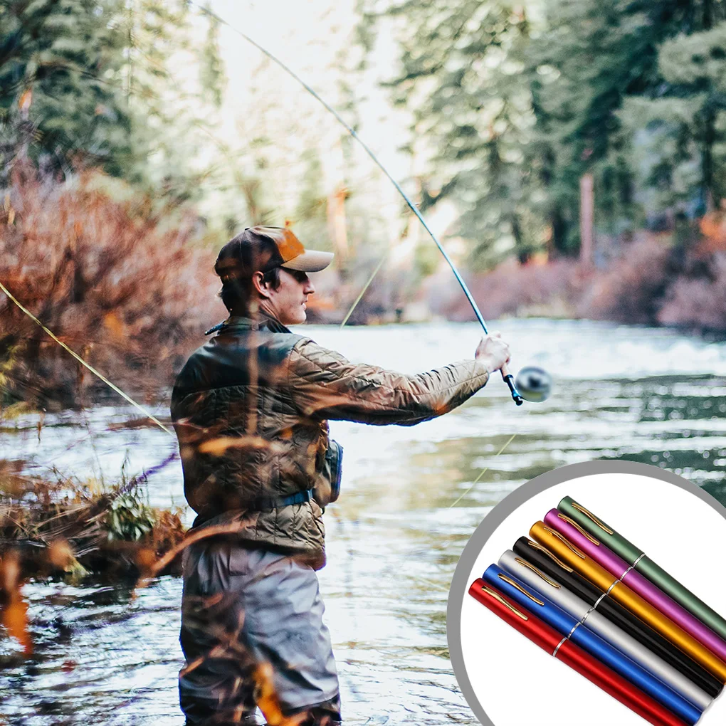 

Mini Portable Aluminum Alloy Pen Shaped Fishing Rod Telescopic Pen Fishing Pole Pocket Fisherman Fishing Tools Accessory