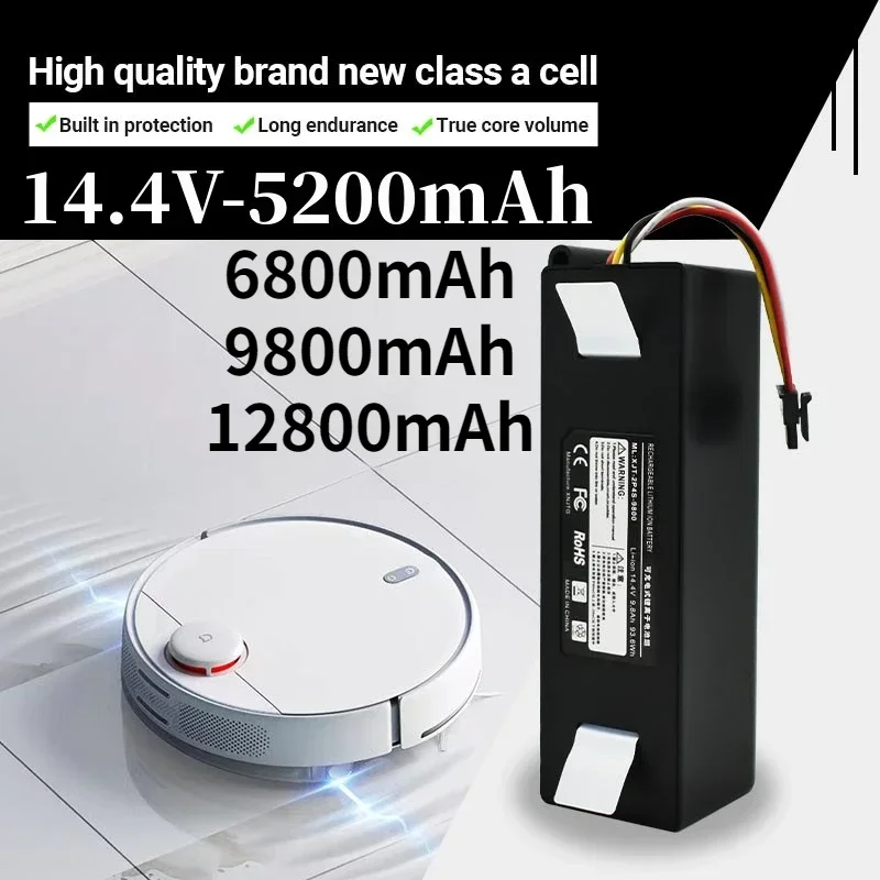 

Free Shipping 2024New Hot Selling Battery 14.4V 5200-12800mAh Robotic Vacuum Cleaner Robolock S50 S51 S55 Battery Replacement