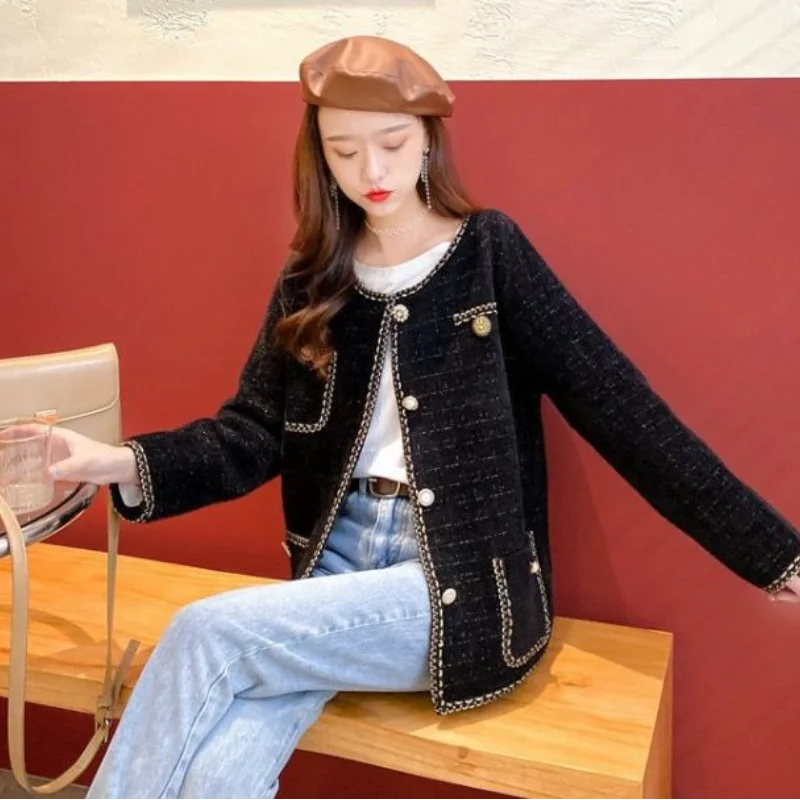Women's Colothing 2023 Spring Autumn New Korean Edition Fashion Simple Elegant Temperament Small Fragrant Single Breasted Jacket