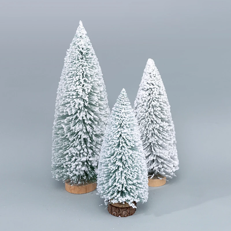 10/15/20/25/30cm Christmas Tree Ornaments Mini Artificial Snow Pine Xmas Tree Decoration for New Year Party Navidad Home Decor christmas tree ornaments