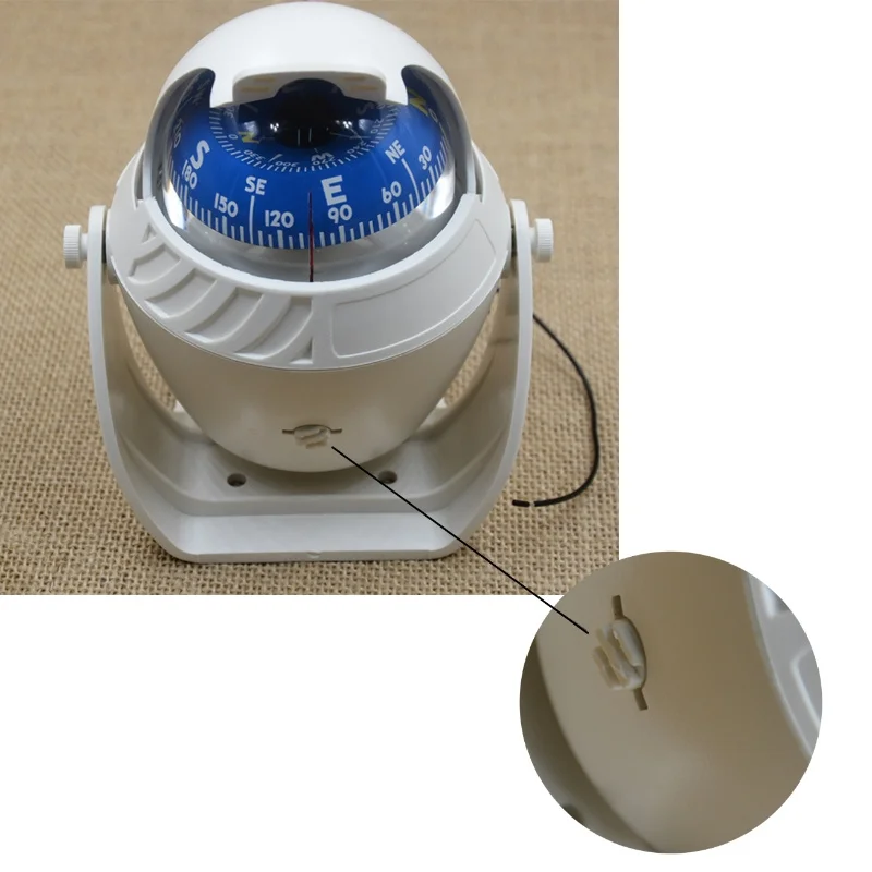 1pc High Precision Marine Compass Car Navigation Compass Nautical Compass with LED Light