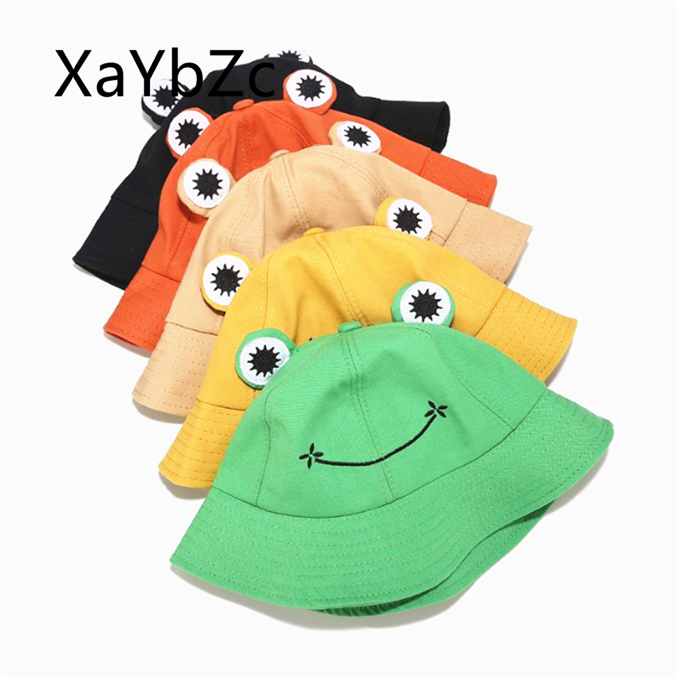 Cartoon Frog Bucket Hat Parent-Kid Matching Panama Fishing Cap Cute Froggy Outdoor Sun Hat