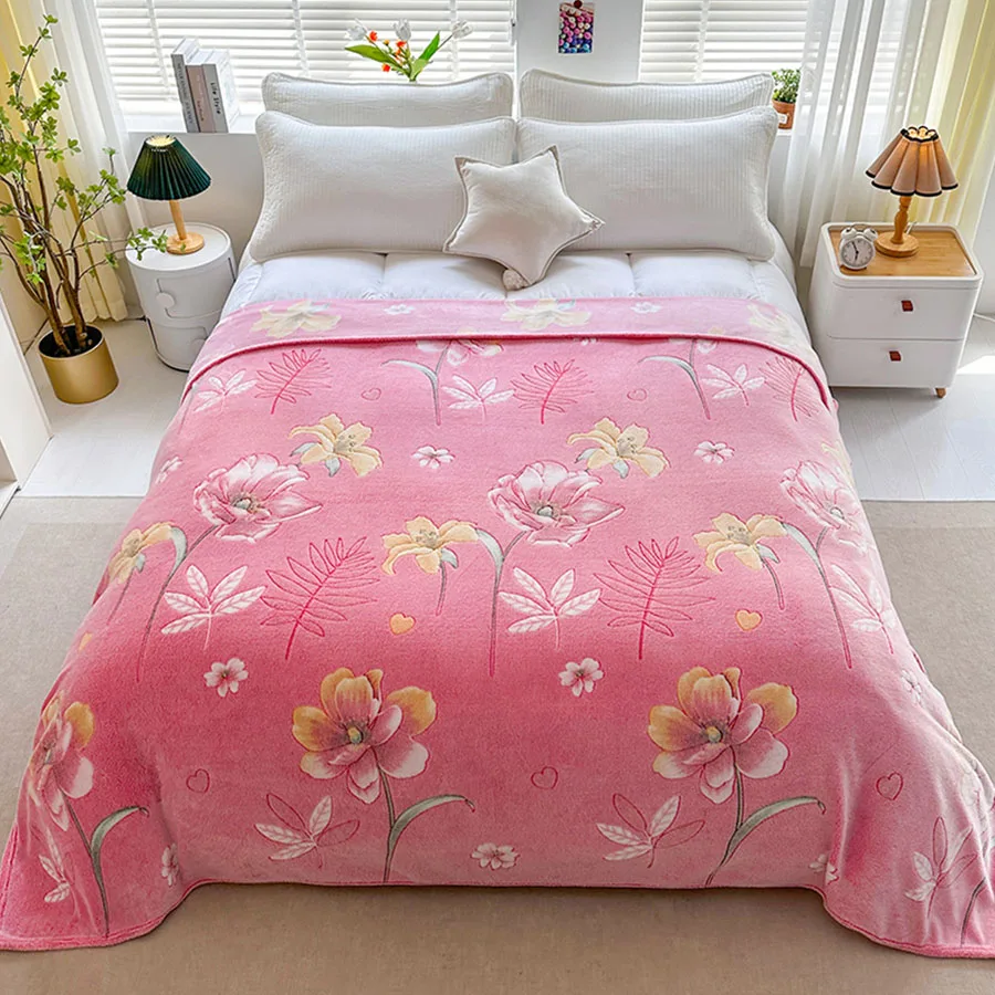 Thick And Warm Flannel Blanket Daytime Sleep Cooling Blanket - Main Image