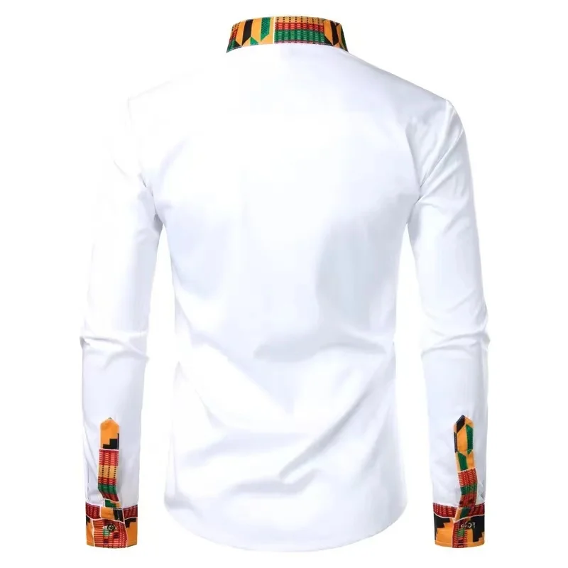 2023 new men's snapback shirt top striped color hot sale fashion casual simple spring summer 6XL