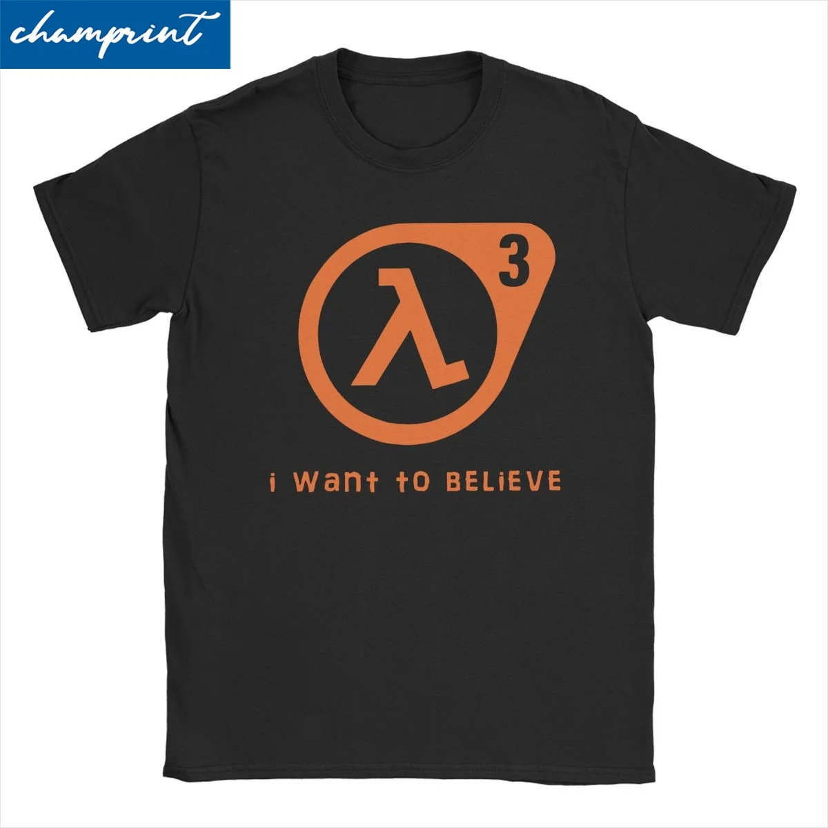 

Vintage Half Life 3 I Want To Believe T-Shirt Men Women Round Collar Pure Cotton T Shirt Short Sleeve Tee Shirt Plus Size Tops