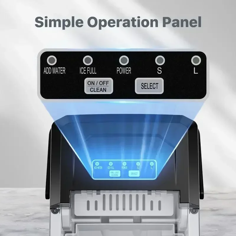 Silonn Bullet Ice Maker Countertop, Portable Ice Machine with Carry Handle, Self-Cleaning, 9 Cubes in 6 Mins 5