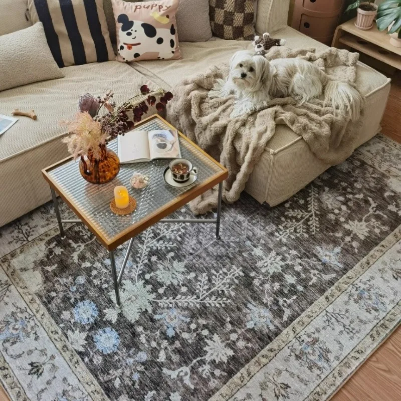 Bohemian Living Room Carpet European Retro Pattern Bedroom Rugs Machine Washable Foldable Non-slip Coffee Table Mats Ковер Tapis