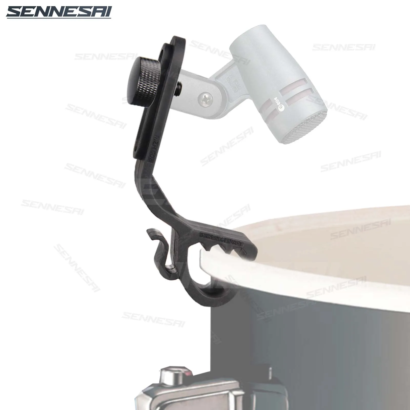 Premium Instrument Microphone Drum Clamp - Durable Plastic & Copper Percussion Clip