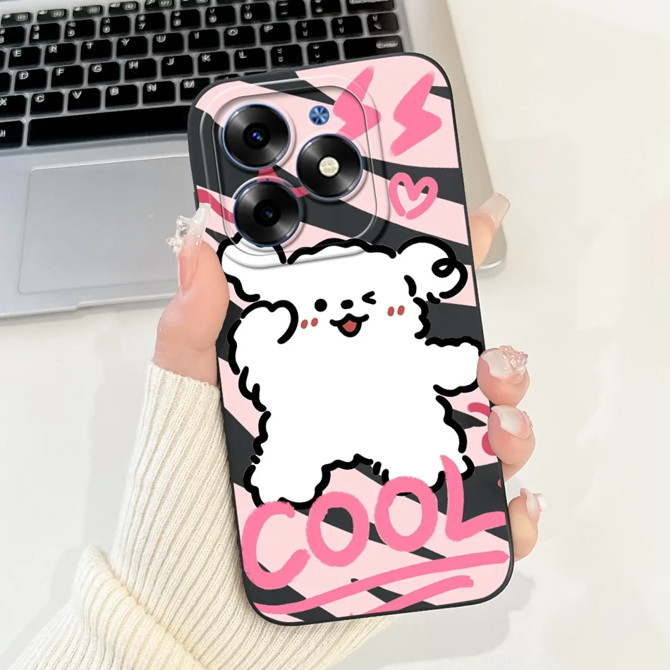 Cute Panda Rabbit Cartoon Soft Silicone Lens Protective Bumper Phone Case