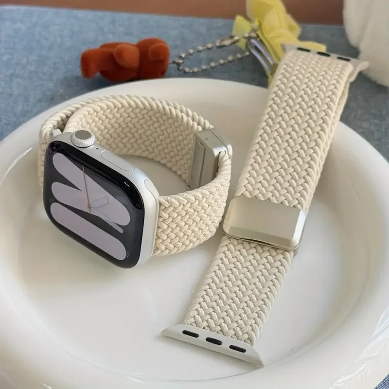 Braided Loop Magnetic Buckle Band for Smartwatch - Elegant and Adjustable Strap Bracelet