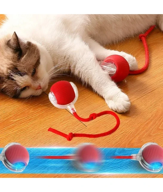 Cat Interactive Ball Toy, Automatic Rolling Ball with Tail, Rechargeable Smart Pet Interactive Toy, Intelligent Mouse for Cat 4