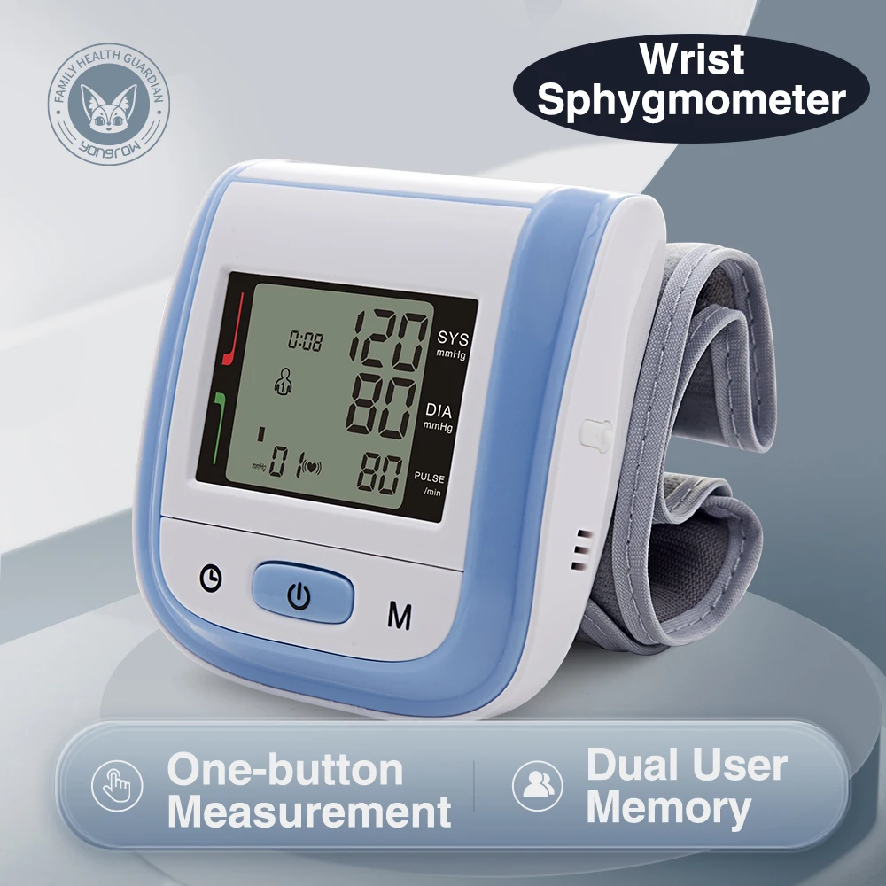 New LED Rechargeable Wrist Blood Pressure Monitor English / Russian /  Portuguese / Spanish Voice Broadcast Tonometer BP Monitor - AliExpress