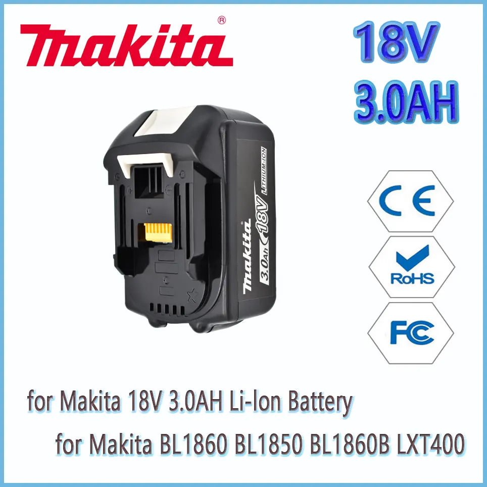 

Makita 100% оригинальный 18V 3.0AH 4.0AH 6.0AH перезаряжаемый аккумулятор для электроинструментов с зеркальной заменой Li-Ion LXT BL1860B BL1860 BL1850