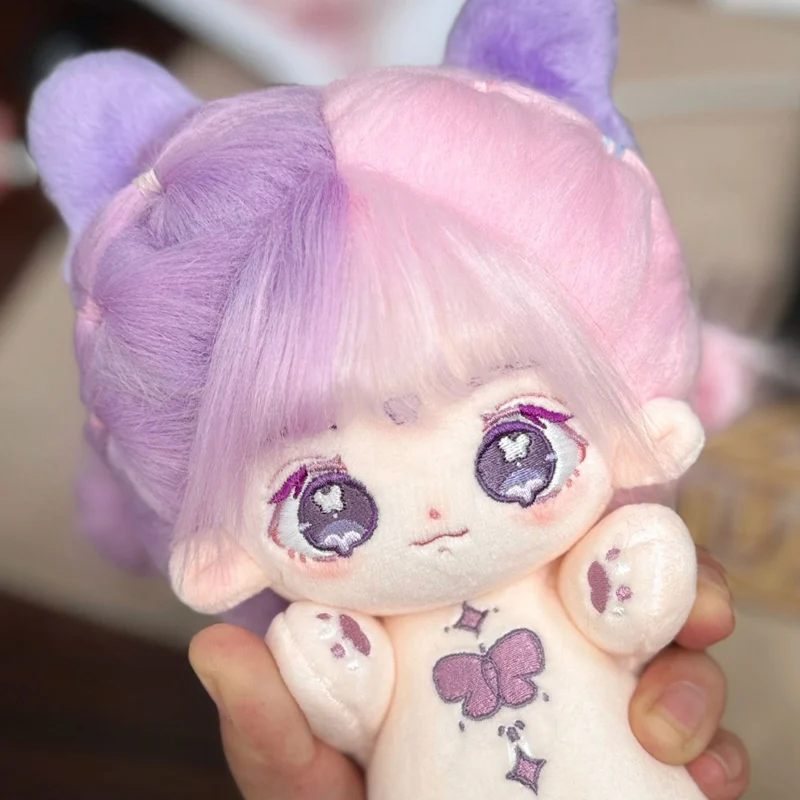 Muñeca Idol de algodón de 20cm, muñeco de peluche de estrellas, peluches de bebé, sin atributos, flor, mariposa, juguetes, colección de Fans, regalo