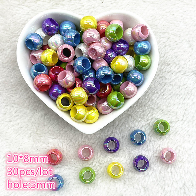 6mm--10mm Color Mixing Round Charms Acrylic Beads Loose Spacer Beads for Jewelry Makeing DIY Handmade Bracelet Accessories