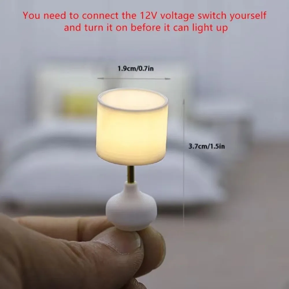 Miniature Dollhouse Desk Lamp Plastic DIY Accessories
