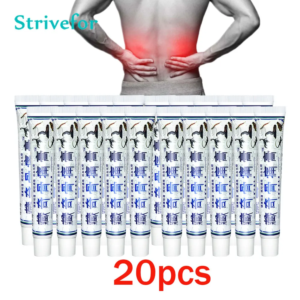 

20pcs New Snake Oil Pain Relief Cream Joint Muscle Ache Analgesic Ointment Knee Back Pain Heat Massage Medical Plaster CT0103