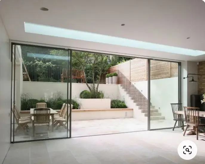 DN Black/White/Gray/Aluminium Sliding Door with Handle Lock for Sliding Glass Door System High Security for Home