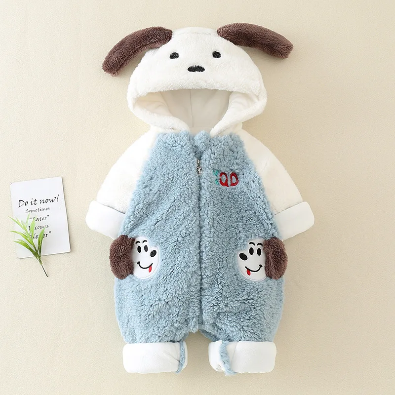 Baby Onesie Autumn and Winter Boys and Girls baby clothes Cotton-Padded Suit Thickened Warm Winter Hooded outerwear