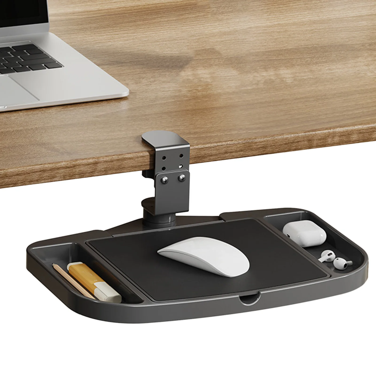 Clamp On Mouse Clamp On Mouse Adjustable Pad Device Holder Desk Rotating Tray Rest Extension Attachment