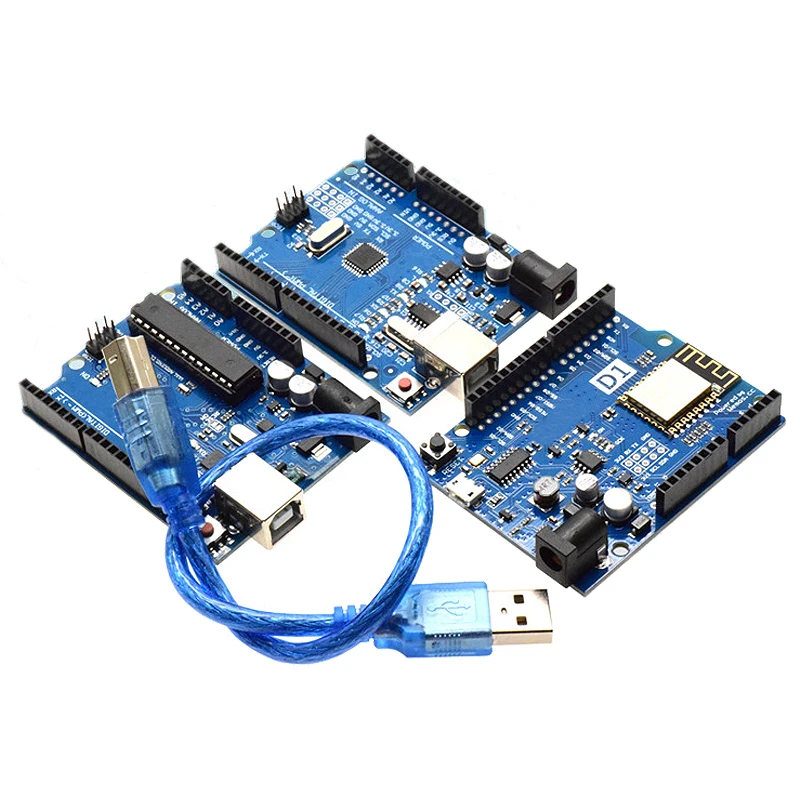1세트 UNOR3 공식 박스 ATMEGA16U2 / UNOR3+WiFi R3 MEGA328P 칩 CH340G 아두이노 UNOR3 개발 보드 WeMos ESP8266용
