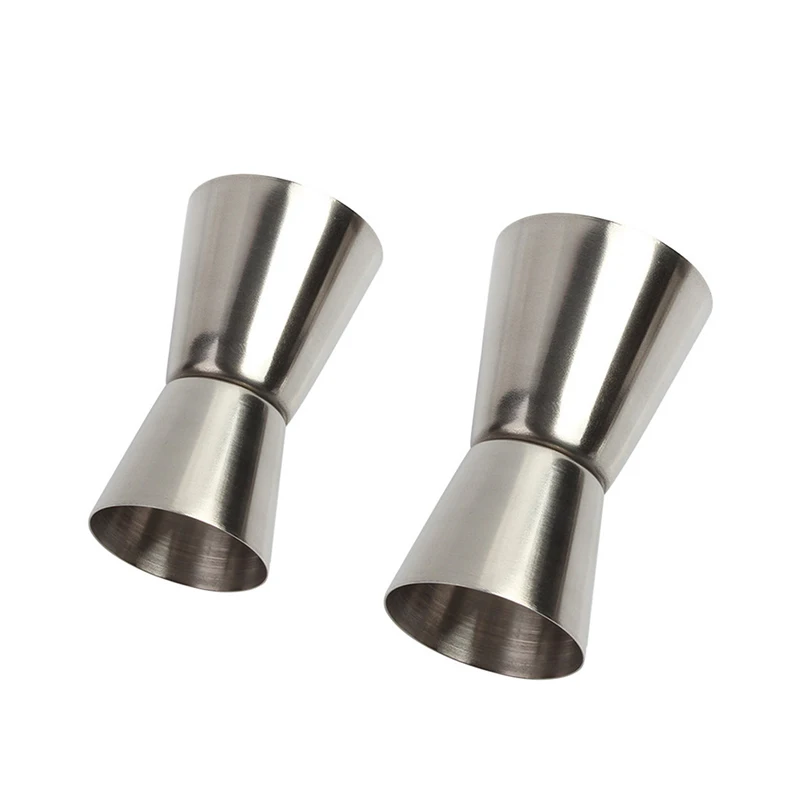 Stainless Steel Cocktail Shaker 15/30ml or 20/40ml Measure Cup Dual Shot Drink Spirit Measure Jigger Kitchen Gadgets