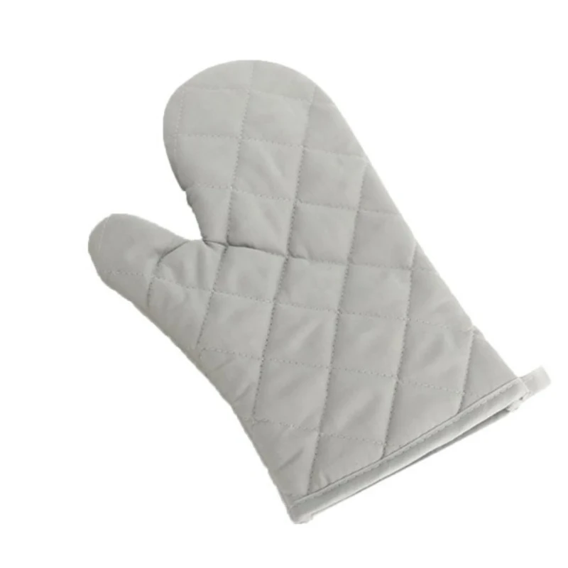 1PC Oven Mitts Heat Resistant Microwave Oven Glove Cotton Linen Baking BBQ Non-slip Oven Mitts Kitchen Cooking Supplies Tools