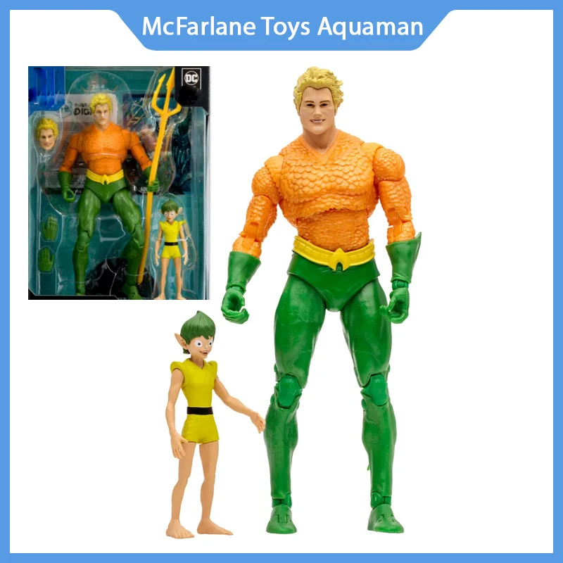 

Mcfarlane Toys Aquaman Dc Classic Justice League Digital Action Figure Collectible Model Doll Dc Multiverse Garage Kit Gift