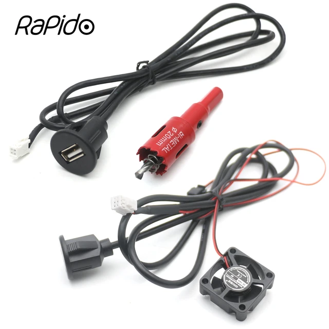 Panneau de montage de tableau de bord d'autoradio, connecteur USB,  adaptateur de câble petpour Android, lecteur de limitation, ventilateur de  refroidissement, religions, 4, 6 broches - AliExpress