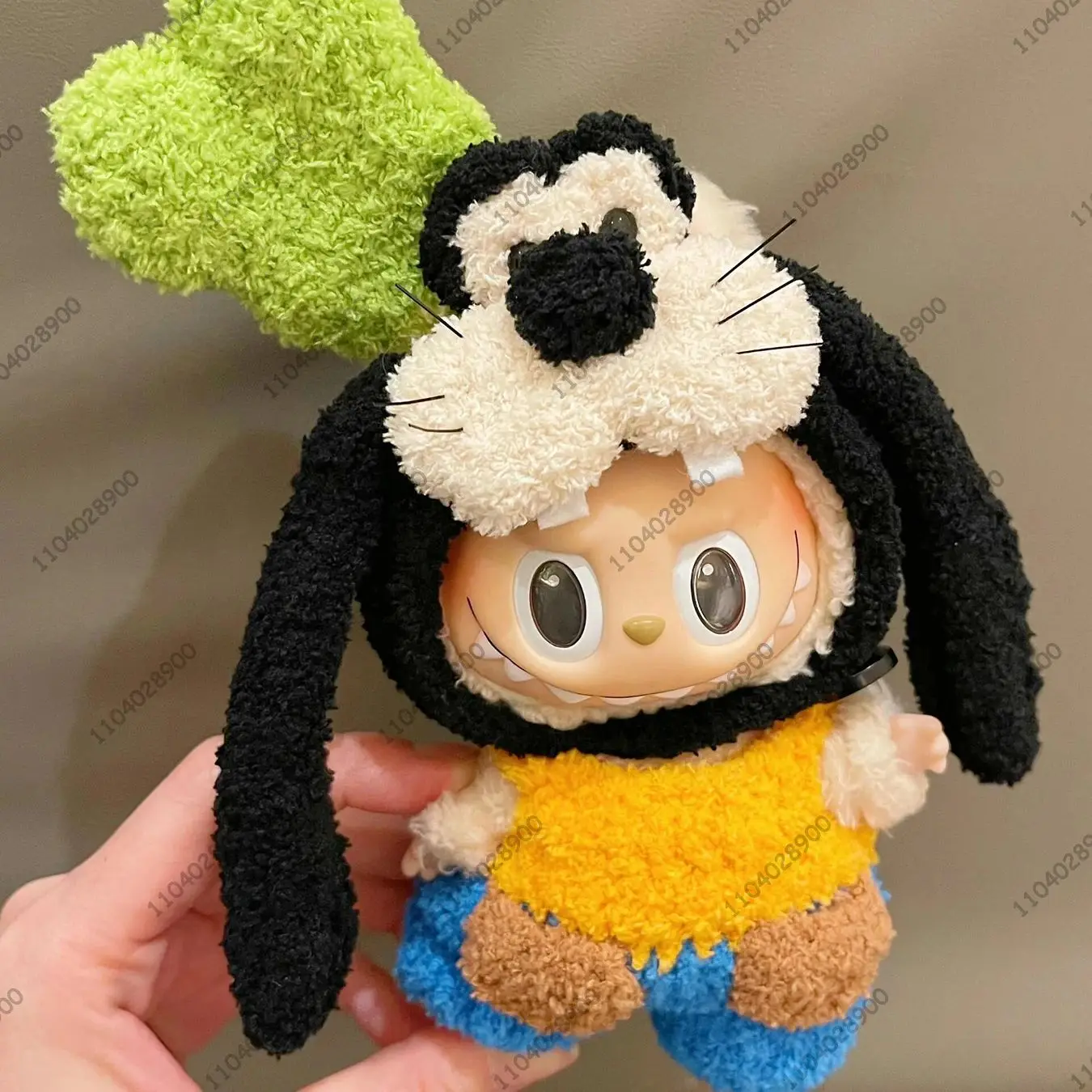 Labubu The Monsters Disney Goofy Costume Hand Knitted Doll Clothes 1:1 Original Replica Vinyl Doll Action Figure Bag Charm Gift