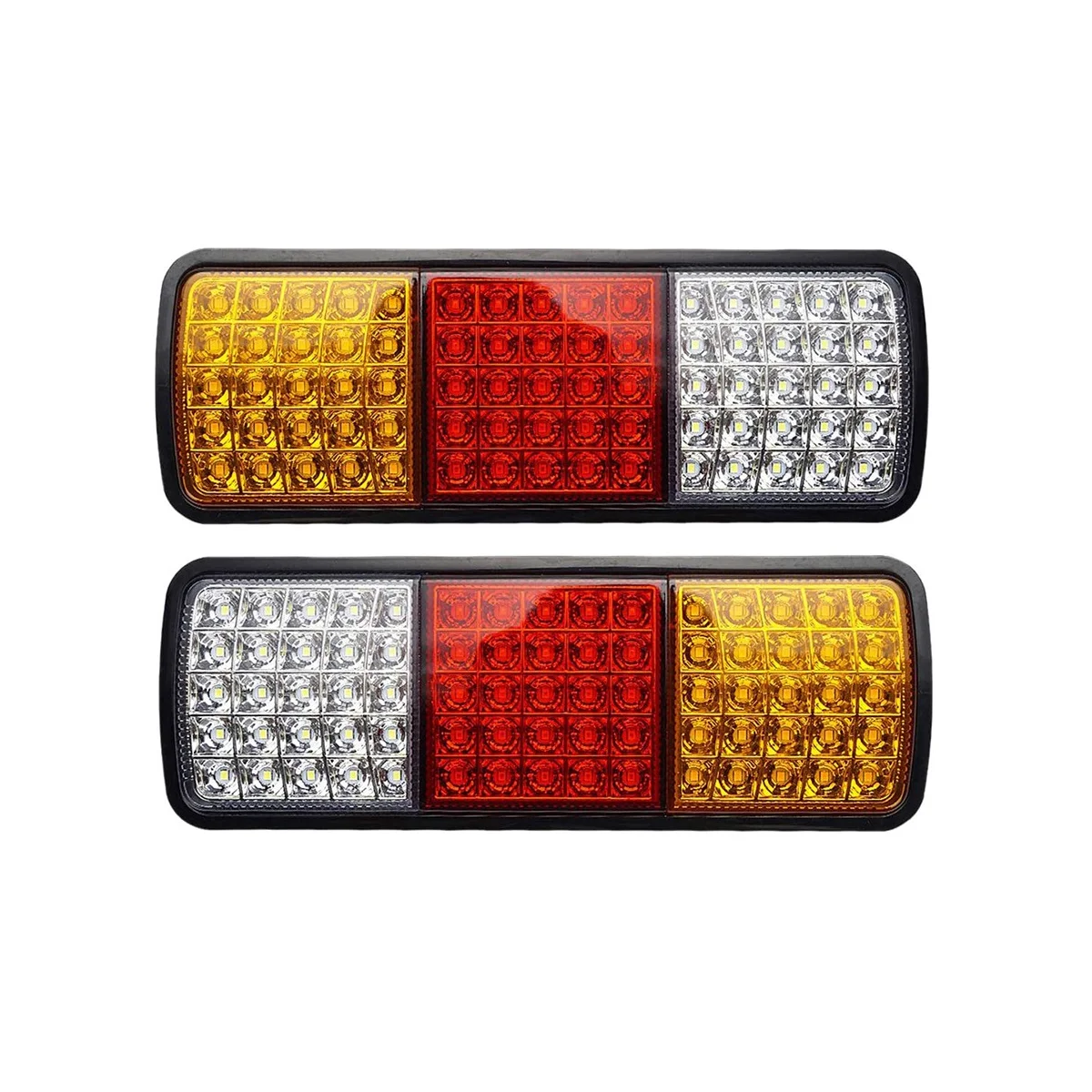 

2Pcs 12V 75 LED Waterproof Taillights for Truck RV Van Bus Trailer Lights Signal Indicator Brake Stop Reverse Lights