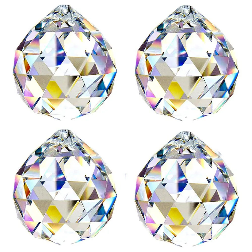 Sun Catchers Crystal Pendant 10pcs AB Crystal Ball Prism Chandelier Pendant Rainbow Maker DIY Bead Curtain Xmas Ornament
