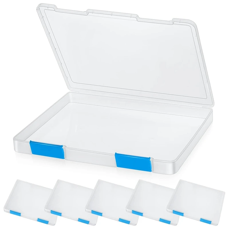 6-pcs-clear-a4-file-box-document-plastic-storage-box-case-board-containers-magazine-protector-file-holder-with-buckle-durable