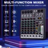 TKLBLS Professional 6-Channel 99DSP Audio Mixer 48V Phantom Power USB Studio Karaoke Bluetooth DJ Console Mixer 1