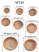 Natural Color Camellia Wood Grain Wooden Buttons Sewing Accesories For Clothes Decorative 2 Holes Button 10mm-30mm 10PCs 30PCs 2