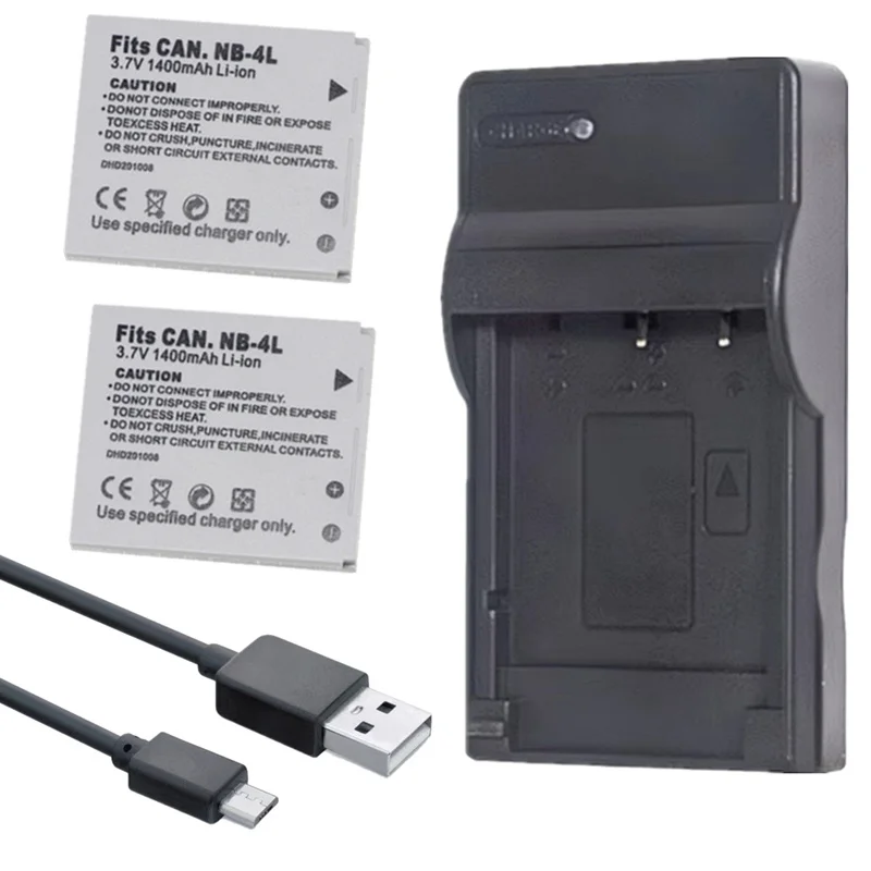 Аккумулятор или зарядное устройство для Canon NB-4L Digital IXUS 30 40 50 55 60 65 70 75 80IS 100IS 110IS 120IS PowerShot ELPH 100HS 300HS 310HS