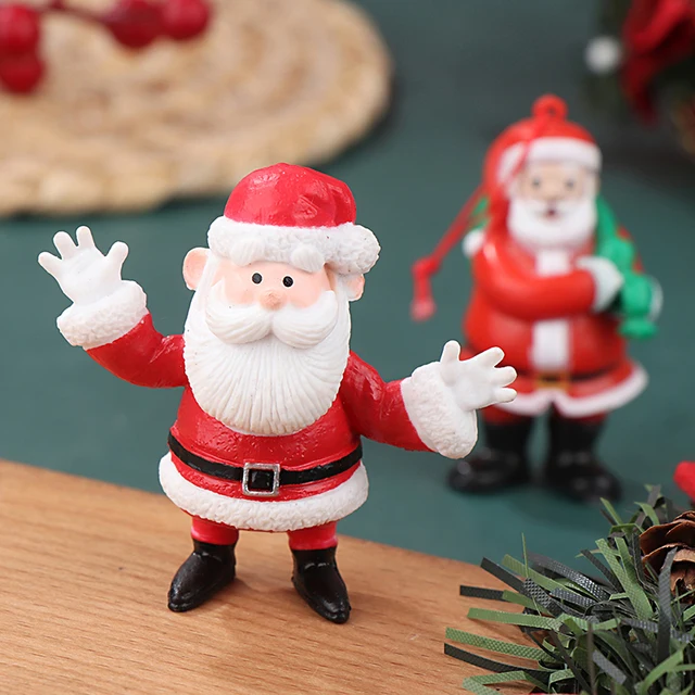 Figurine de père noël en résine, jouets, poupée, accessoires de décoration  créatifs pour la maison, chambre Miniature, décoration de jardin -  AliExpress