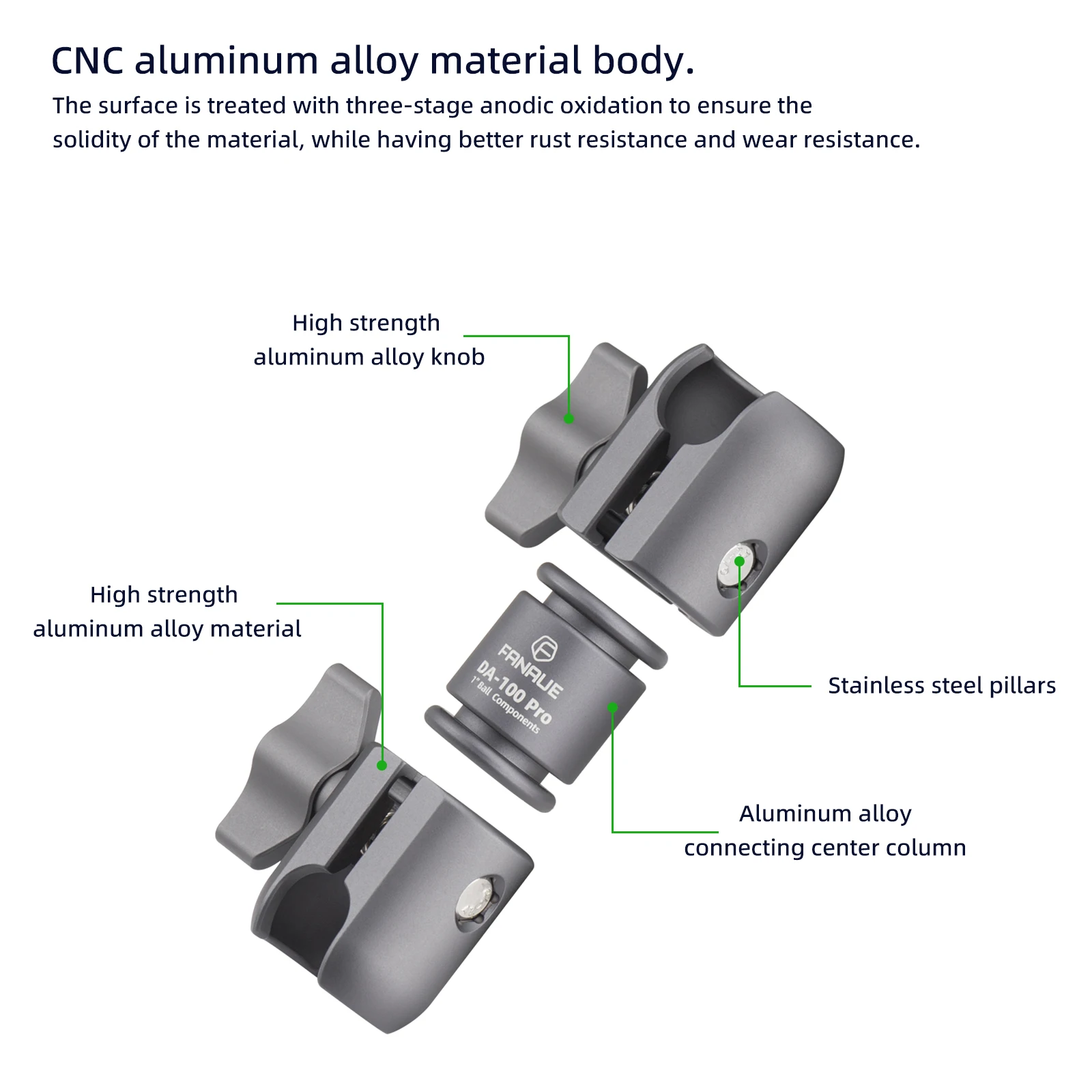 FANAUE 15 سنتيمتر مركب مزدوج المقبس قطب الذراع 1 ب...
