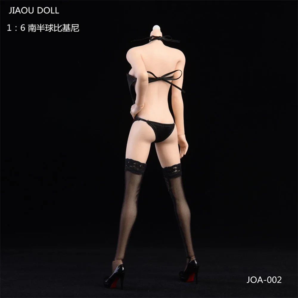 JOA-002 1/6 여성 군인 의류, 섹시한 할로우 아웃 블랙 점프수트, 원피스 비키니 핏, 12 인치 액션 피규어 바디, 팬을 위한 DIY