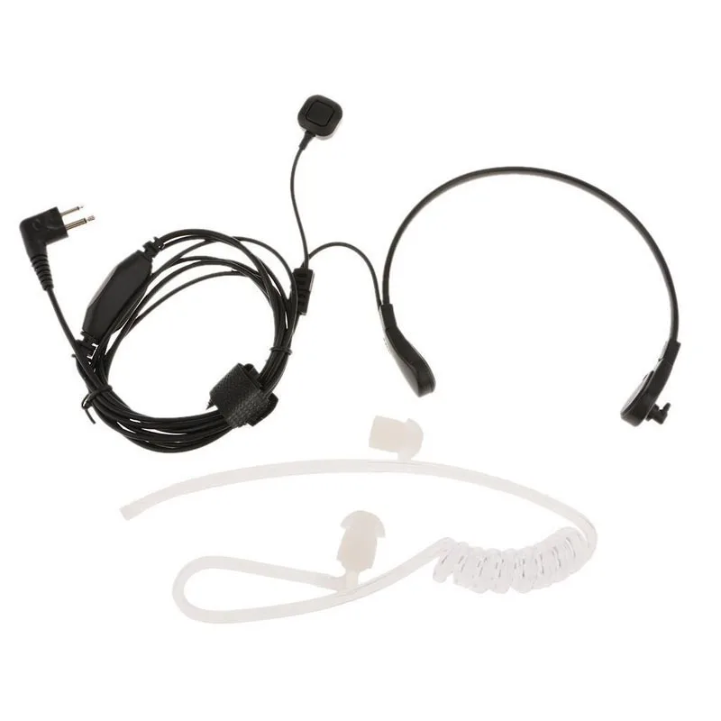 2Pin Throat Vibration Finger PTT Mic Earpiece Air Tube Headset Microphone for Motorola GP300 CT150 CT450 CP040 CP200 EP450 Radio 10pcs finger ptt mic air tube throat earpiece headset microphone for motorola gp300 ct150 ct450 cp040 cp200 ep450 2 pin radio