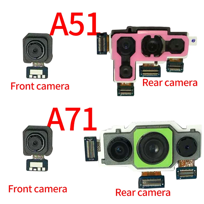 

Front Facing Camera For Samsung A71 A715 A715F A51 A515 A515F Back Rear Big Main Camera Module Flex Cable Front Facing