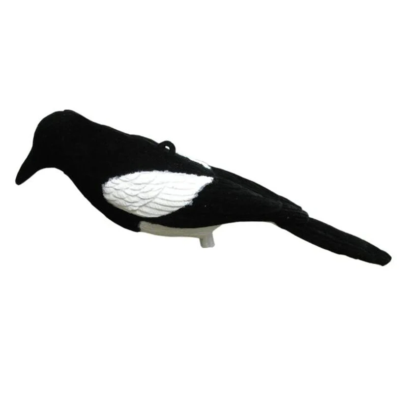 Description Picture 5 of item2Pcs Flocked Magpie Full Body Size Bird Hunting Decoys For Larsen Trap Cage Decoy Hunting Shooting Decoying Accessories Garden