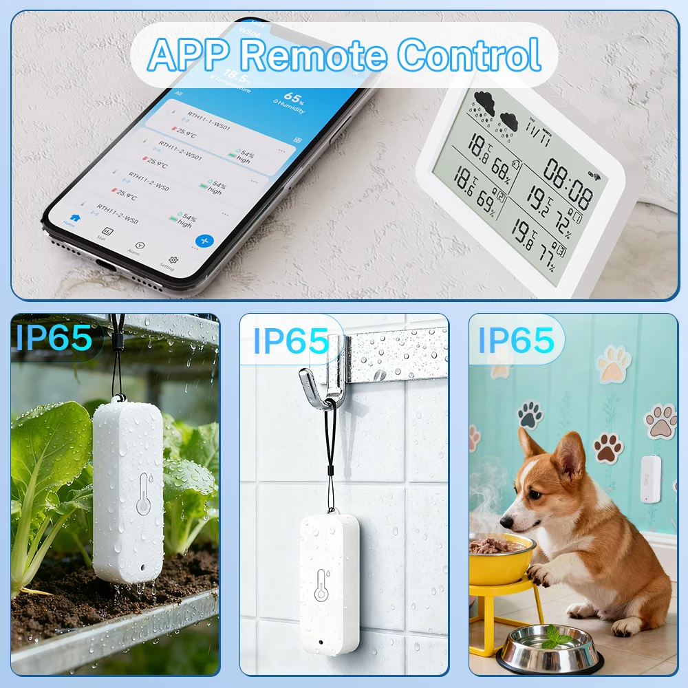 Smart WiFi Weather Station with Digital Thermometer and Hygrometer Sensors